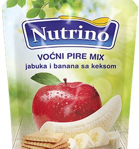 Nutrino Voćni Pire Mix - jabuka i banana sa keksom