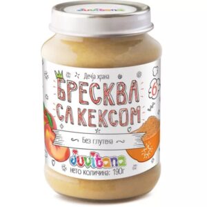 JUVITANA kašica breskva keks 190g
