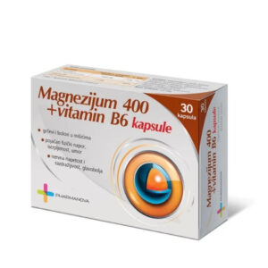 MAGNEZIJUM 400mg+B6 30cps.